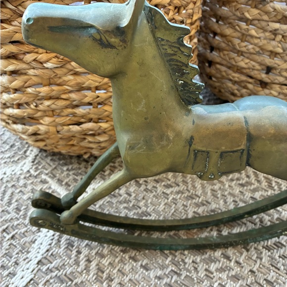 Vintage Brass Rocking Horse - Picture 3 of 15